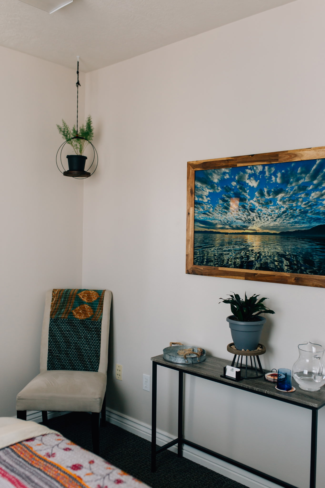 Massage studio interior detail in Murray, Utah